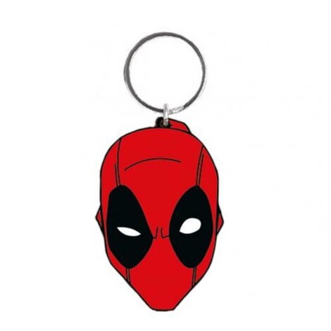 Marvel Comics Rubber Keychain Deadpool Face 6 cm - RK38556C