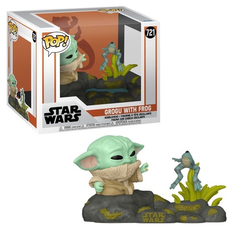 Funko Pop! Deluxe: Mandalorian - Din Grogu with Frog #720 Bobble-Head Vinyl Figure