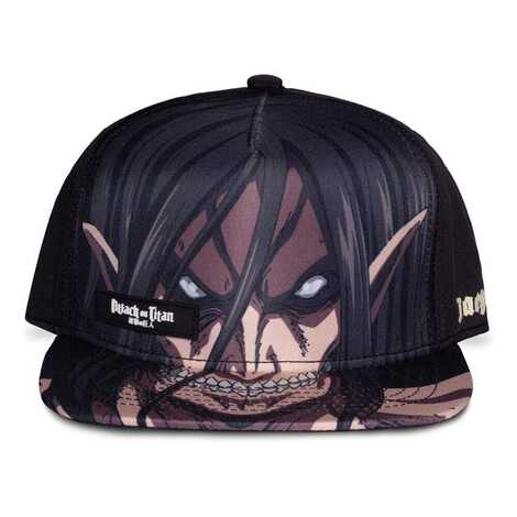 Attack on Titan Snapback Cap Eren Jaeger Titan Black - BA713474ATT