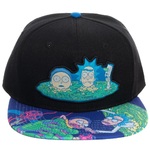 Rick and Morty Portal Snapback Black Cap - RNM01619SBB