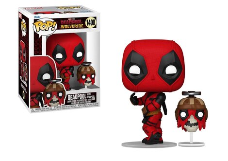 Funko Pop! Marvel: Deadpool Wolverine - Deadpool with Headpool #1400 Bobble-Head Vinyl Figure