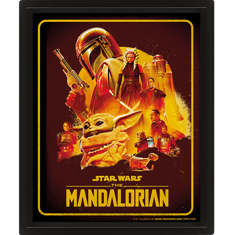 Star Wars The Mandalorian S2 (Montage) 3D Lenticular Framed Print - EPPL71532