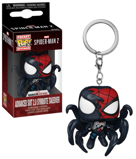 Funko Pocket Pop! Marvel: Spider-Man 2 Gamer Verse - Advanced Suit 2.0 Symbiote Takeover Vinyl Figure Keychain