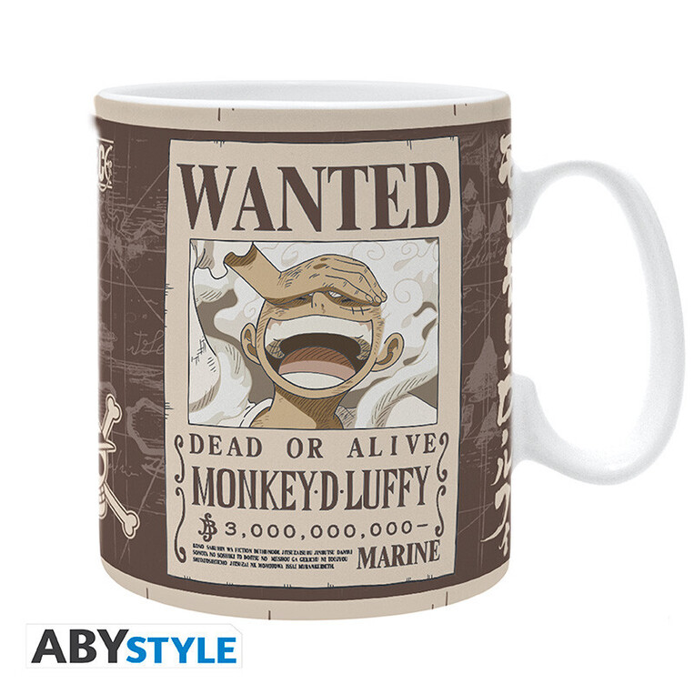 One Piece Mug 460ml - "Luffy Wanted" - ABYMUGA581