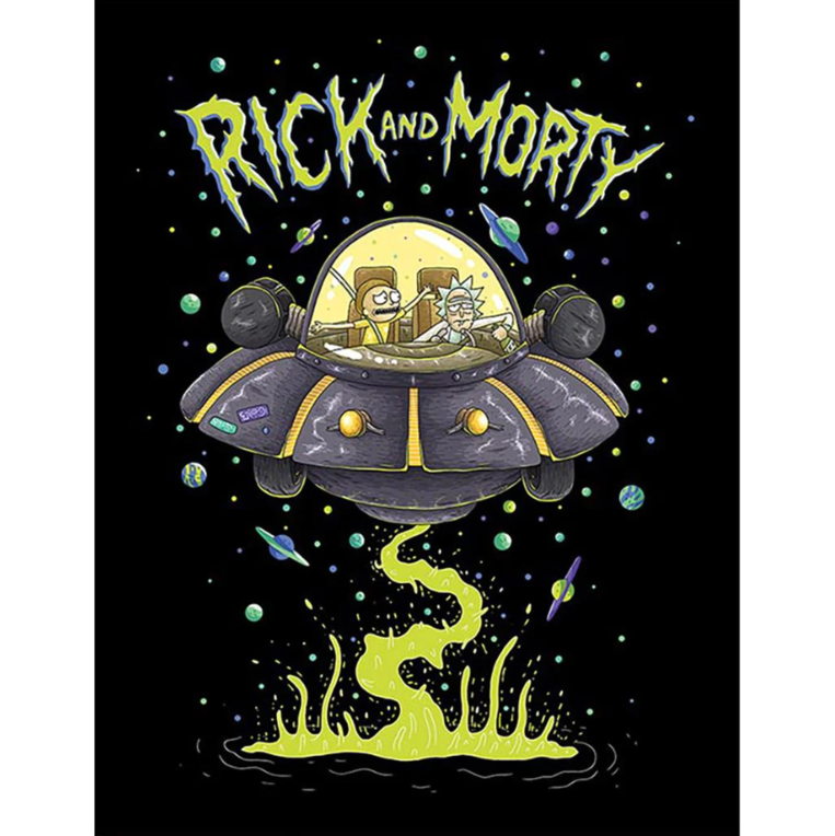 Rick and Morty (UFO) Wooden Framed Print (30x40) - FP12162P