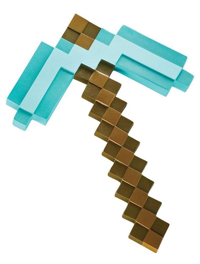 Minecraft Plastic Replica Diamond Pickaxe 40 cm -DSG65685