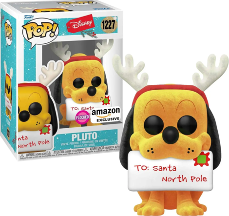 Funko Pop! Disney: Holiday - Pluto (Flocked) (Special Edition) #1227 Vinyl Figure