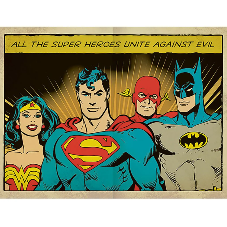 DC Comics (Heroes Unite Against Evil) Canvas 30x40 - DC92611