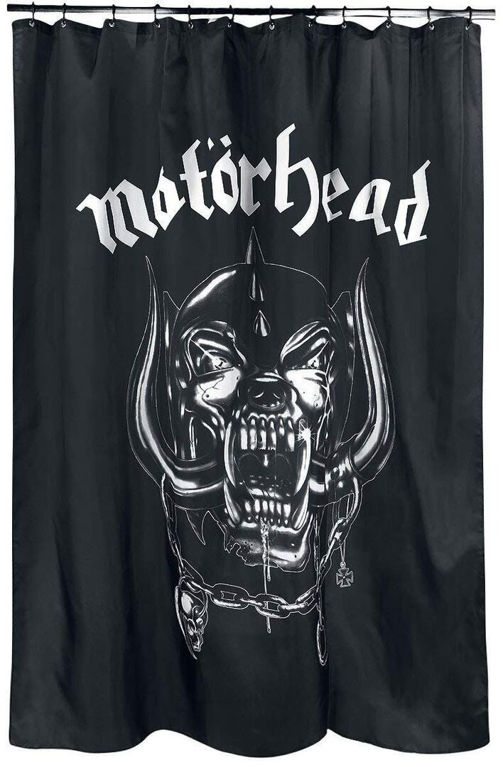 Motörhead Shower Black Curtain Warpig Logo 180 x 200 - KKLSCMH1