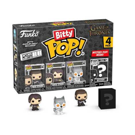 Funko Bitty POP! Game of Thrones - Ned Stark, Arya Stark, Nymeria & Chase Mystery 4-Pack Figures