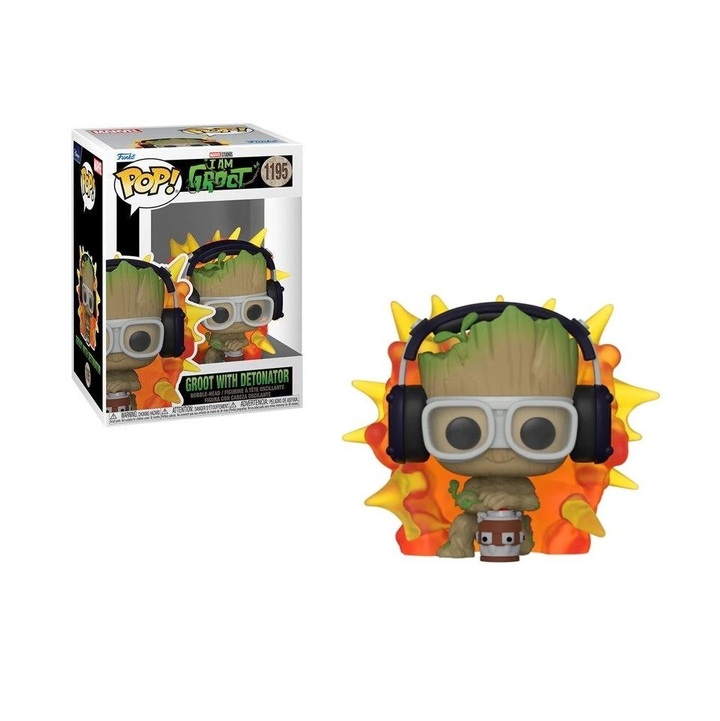 Funko POP! Marvel: I Am Groot - Groot with Detonator Figure #1195