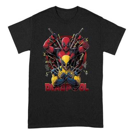 Deadpool T-Shirt Deadpool And Wolverine Pose - PCMTS177DPL