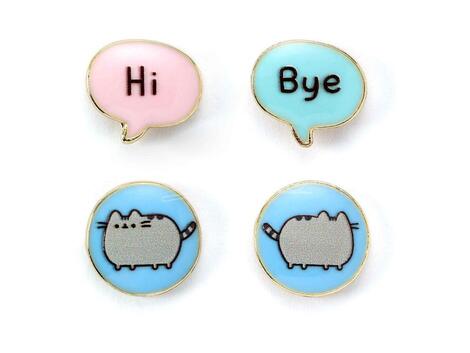 Pusheen Set of 2 stud earrings Pusheen The Cat Hi Bye - EPTCES103