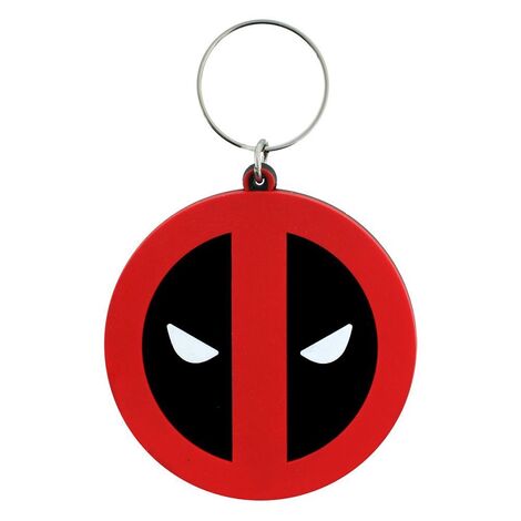 Marvel Comics Rubber Keychain Deadpool Symbol 6 cm - RK38555C