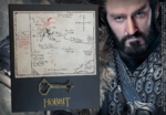 Lord Of The Rings Thorin’s Key and Map Black Small Key 20 x 25 cm (Wood, metal key) - Hobbit - NN1243