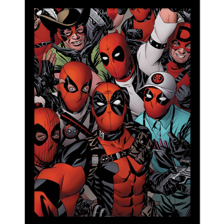 Marvel Deadpool (Selfie) Collector Print (Wooden Framed) - FP2400246