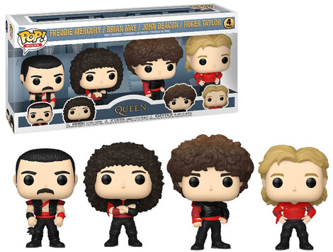 Funko Pop! Rocks - Queen - Freddie Mercury, Brian May, John Deacon, Roger Taylor 4-Pack