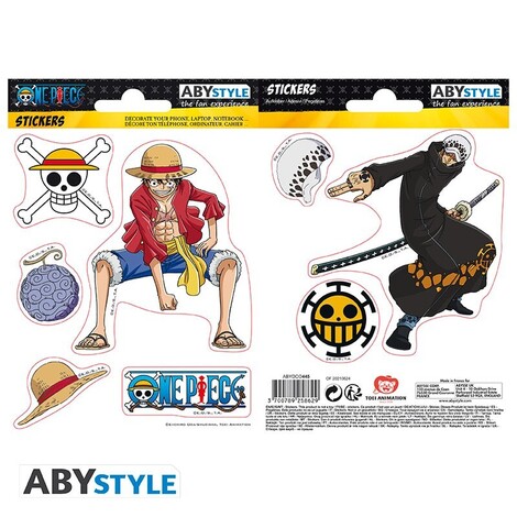 One Piece - Stickers - 16x11cm/ 2 Sheets - Luffy & Law X5 - ABYDCO445