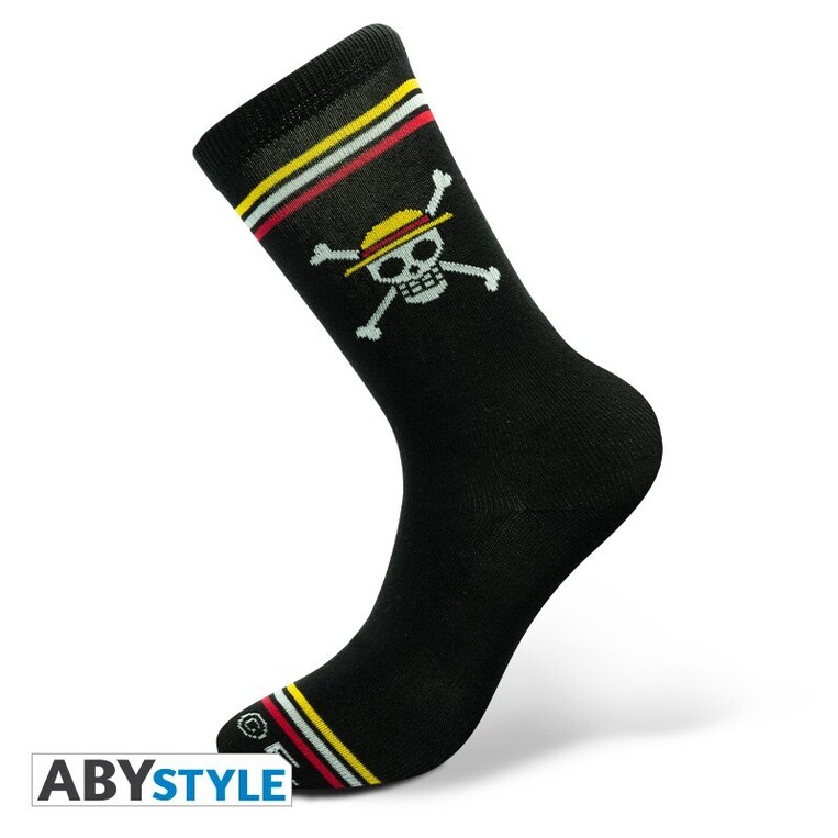 One Piece Socks Black Skull - ABYSOC006