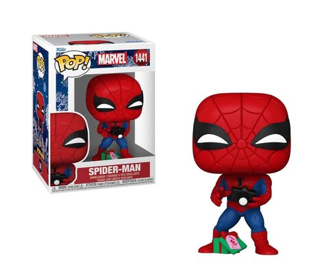 Funko Pop! Marvel: Holiday - Spider-Man with Open Gift #1441 Bobble-Head Vinyl Figure