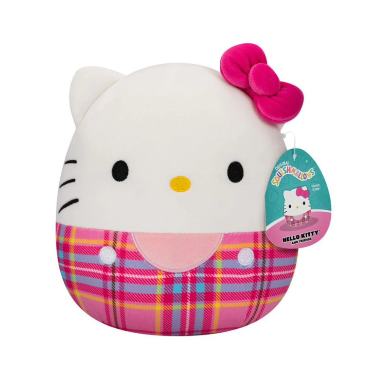 Squishmallows Sanrio 20Cm Hello Kitty Με Ροζ Καρο - SQSN00087