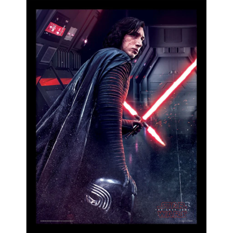 Star Wars: The Last Jedi (Kylo Ren Rage) Wooden Framed Print (30x40) - FP12069P