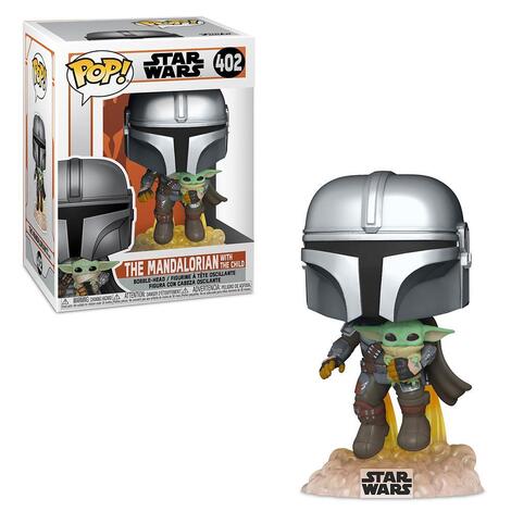 Funko POP! Star Wars: The Mandalorian - Mando Flying w/Jet Pack Bobble-Head #402