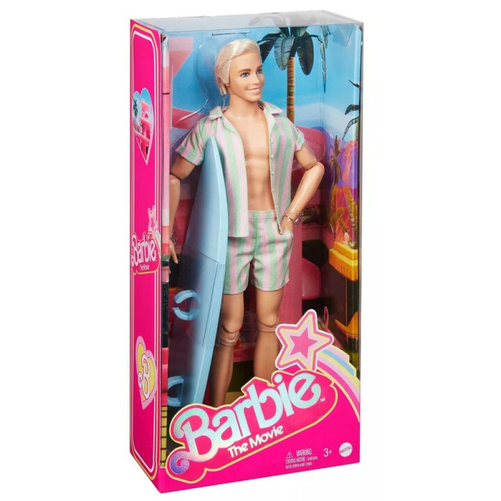 Barbie The Movie Κούκλα Ken Pastel Striped Beach Matching Set - HPJ97