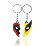 Marvel Deadpool and Wolverine Best Friends Keychain Set Split Heart - KEY0100