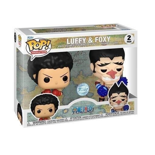 Funko Pop! 2-Pack Animation: One Piece - Monkey D. Luffy & Foxy (Special Edition) Vinyl Figures