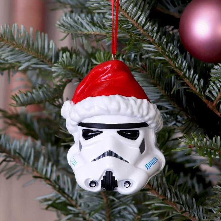 Star Wars Original Stormtrooper Hanging Tree Ornament Santa Hat 8 cm - NEMN-B5697U1
