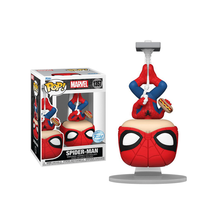 Funko Pop! Marvel - Spider-Man with Hot Dog (Special Edition) #1357 Booble Head Vinyl Figure