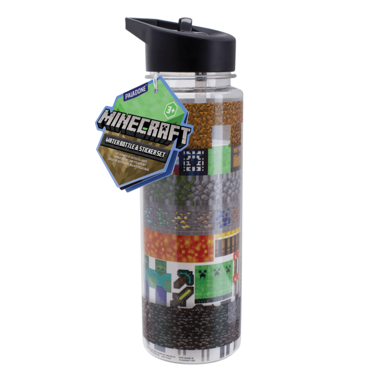 Minecraft Water Bottle and Sticker Set - PP8983MCF