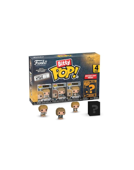 Funko Bitty POP! The Lord of the Rings - Samwise Gamgee, Pippin Took, Merry Brandybuck & Chase Mystery 4-Pack Figures