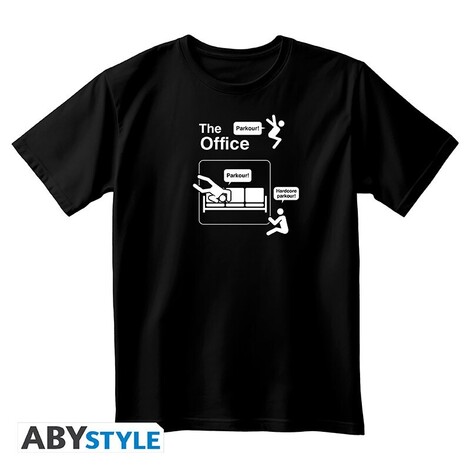 The Office Unisex Black Tshirt  Parkour - ABYTEX831