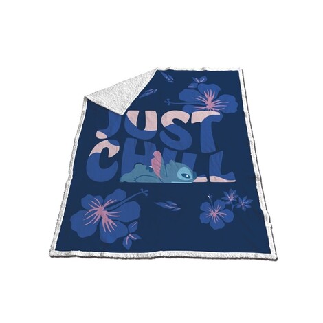 Disney Stitch "Just Chill" - Sherpa Blanket 130x170cm - AYM-084STITCH-SP