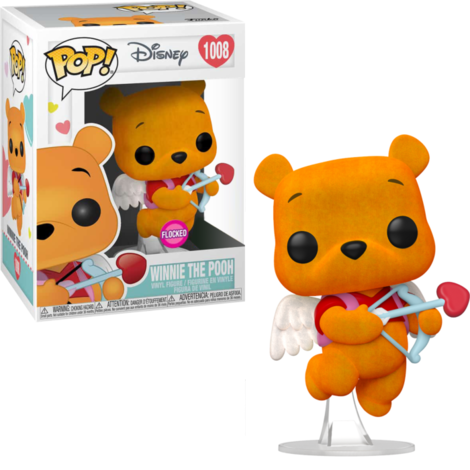 Funko POP! Disney: Winnie the Pooh - Valentines Winnie (Flocked) #1008 (Exclusive Figure)