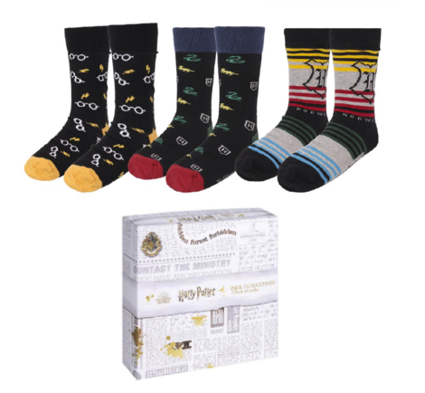 Harry Potter Socks 3-Pack Crests (EU 40 to 46) - CRD2200006892