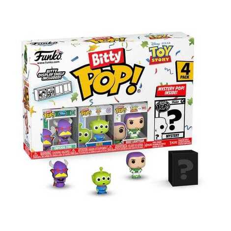 Funko Bitty POP! Disney: Toy Story - Emperor Zurg, Alien, Buzz Lightyear & Chase Mystery 4-Pack Figures