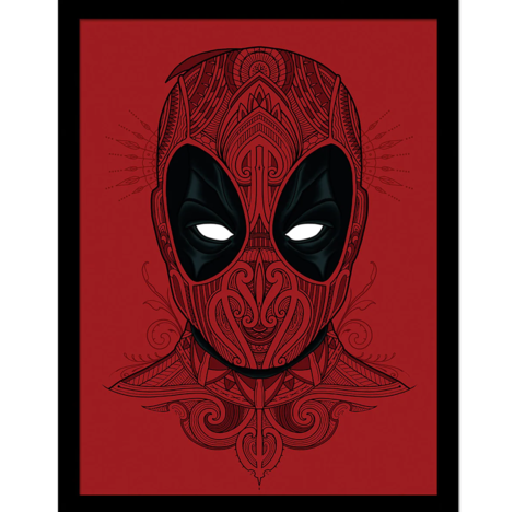 Marvel Deadpool (Mandala Effect) Collector Wooden Print (Framed) - FP2400231