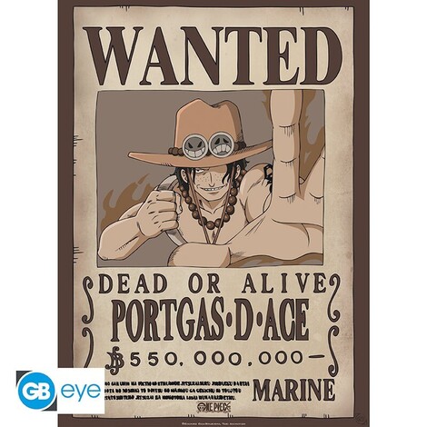 One Piece - Poster Chibi 52x38 - Wanted Ace  - GBYDCO258