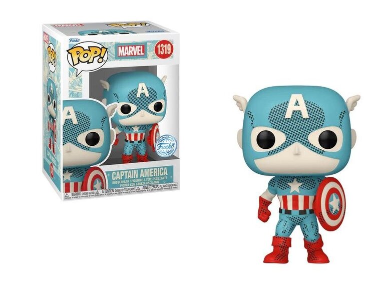 Funko POP! Marvel: Retro Reimagined - Captain America Figure  #1319 (Exclusive)