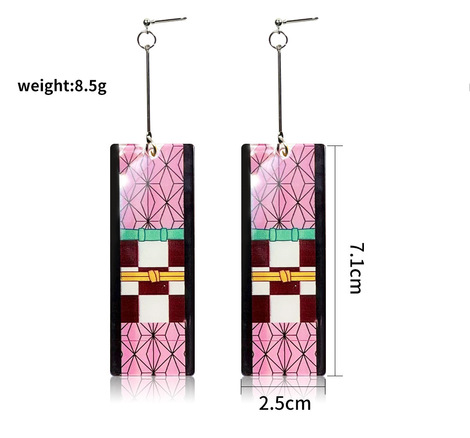 Demon Slayer: Kimetsu no Yaiba Nezuko Acrylic Charm Earrings - EAR103