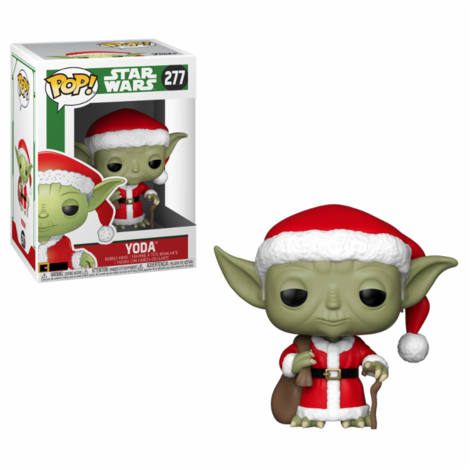 Funko POP! Star Wars: Holiday Santa Yoda #277  Bobble-Head Vinyl Figure