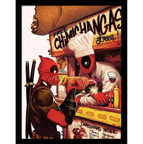 Marvel Deadpool (Explosive Hot Dog) Collector Print (Wooden Framed) - FP2400241