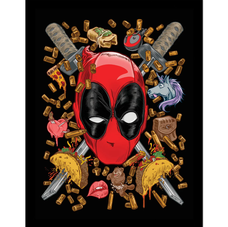 Marvel Deadpool (Chimichanga) Collector Print (Wooden Framed) - FP2400233