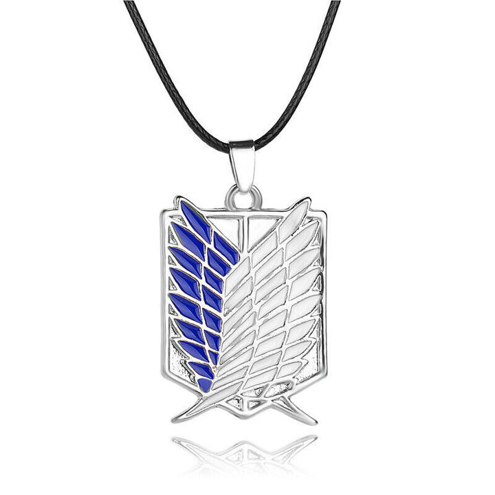 Attack on Titan Wings of Liberty Pendant Necklace (Titanium) With Chain (silver) - NEC3201