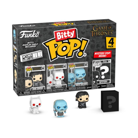 Funko Bitty POP! Game of Thrones - Jon Snow, Ghost, White Walker & Chase Mystery 4-Pack Figures