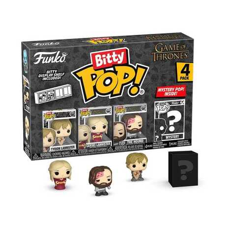 Funko Bitty POP! Game of Thrones - Tyrion Lannister, Cersei Lannister, The Hound & Chase Mystery 4-Pack Figures